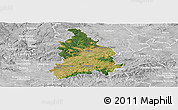 Satellite Panoramic Map of Vyškov, lighten, desaturated