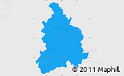 Political Simple Map of Vyškov, single color outside