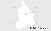 Silver Style Simple Map of Vyškov, single color outside