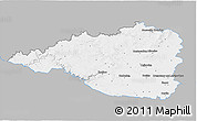 Gray 3D Map of Znojmo, single color outside