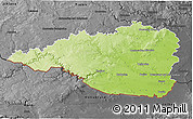 Physical 3D Map of Znojmo, darken, desaturated