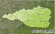 Physical 3D Map of Znojmo, darken