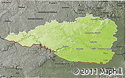 Physical 3D Map of Znojmo, darken, semi-desaturated