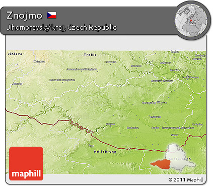 Physical 3D Map of Znojmo