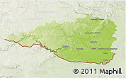 Physical 3D Map of Znojmo, lighten