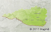 Physical 3D Map of Znojmo, lighten, semi-desaturated