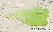 Physical 3D Map of Znojmo, shaded relief outside