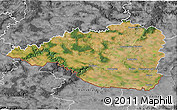 Satellite 3D Map of Znojmo, desaturated