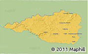 Savanna Style 3D Map of Znojmo, single color outside