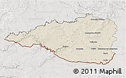 Shaded Relief 3D Map of Znojmo, lighten, semi-desaturated