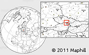 Blank Location Map of Znojmo, highlighted parent region, within the entire country