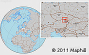 Gray Location Map of Znojmo