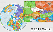 Political Location Map of Znojmo, highlighted country, highlighted parent region
