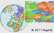 Political Location Map of Znojmo, highlighted parent region, within the entire country