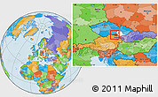 Political Location Map of Znojmo, highlighted parent region