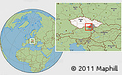Savanna Style Location Map of Znojmo, highlighted country, highlighted parent region