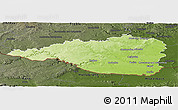 Physical Panoramic Map of Znojmo, darken