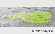 Physical Panoramic Map of Znojmo, desaturated