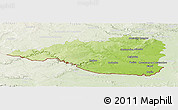 Physical Panoramic Map of Znojmo, lighten