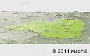 Physical Panoramic Map of Znojmo, semi-desaturated