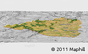 Satellite Panoramic Map of Znojmo, lighten, desaturated