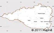 Classic Style Simple Map of Znojmo, cropped outside