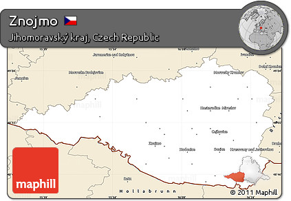 Classic Style Simple Map of Znojmo