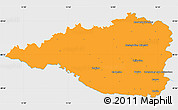 Political Simple Map of Znojmo, single color outside