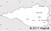 Silver Style Simple Map of Znojmo, cropped outside