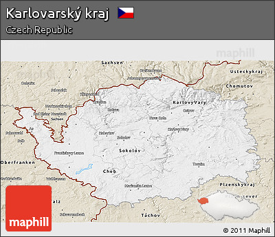 Classic Style 3D Map of Karlovarský Kraj