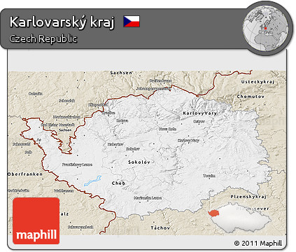 Classic Style 3D Map of Karlovarský Kraj