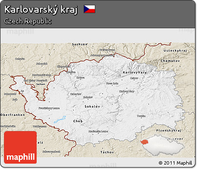 Classic Style 3D Map of Karlovarský Kraj