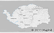 Gray 3D Map of Karlovarský kraj, single color outside