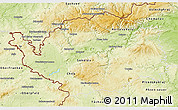 Physical 3D Map of Karlovarský kraj