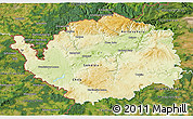 Physical 3D Map of Karlovarský kraj, satellite outside