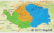 Political 3D Map of Karlovarský kraj, physical outside