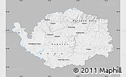 Gray Map of Karlovarský kraj, single color outside