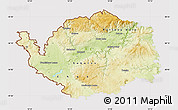 Physical Map of Karlovarský kraj, cropped outside