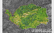 Satellite Map of Karlovarský kraj, desaturated