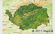 Satellite Map of Karlovarský kraj, physical outside