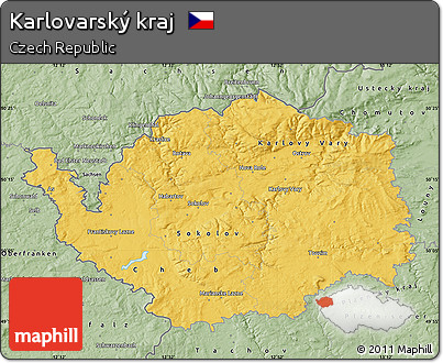 Savanna Style Map of Karlovarský Kraj