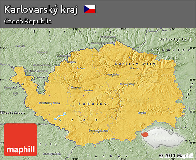 Savanna Style Map of Karlovarský Kraj