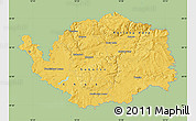 Savanna Style Map of Karlovarský kraj, single color outside