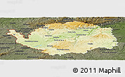 Physical Panoramic Map of Karlovarský kraj, darken