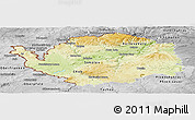 Physical Panoramic Map of Karlovarský kraj, desaturated