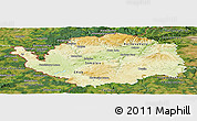 Physical Panoramic Map of Karlovarský kraj, satellite outside