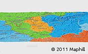 Political Panoramic Map of Karlovarský kraj, political shades outside