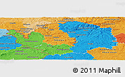 Political Panoramic Map of Karlovarský kraj