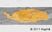 Political Shades Panoramic Map of Karlovarský kraj, desaturated