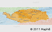 Political Shades Panoramic Map of Karlovarský kraj, lighten